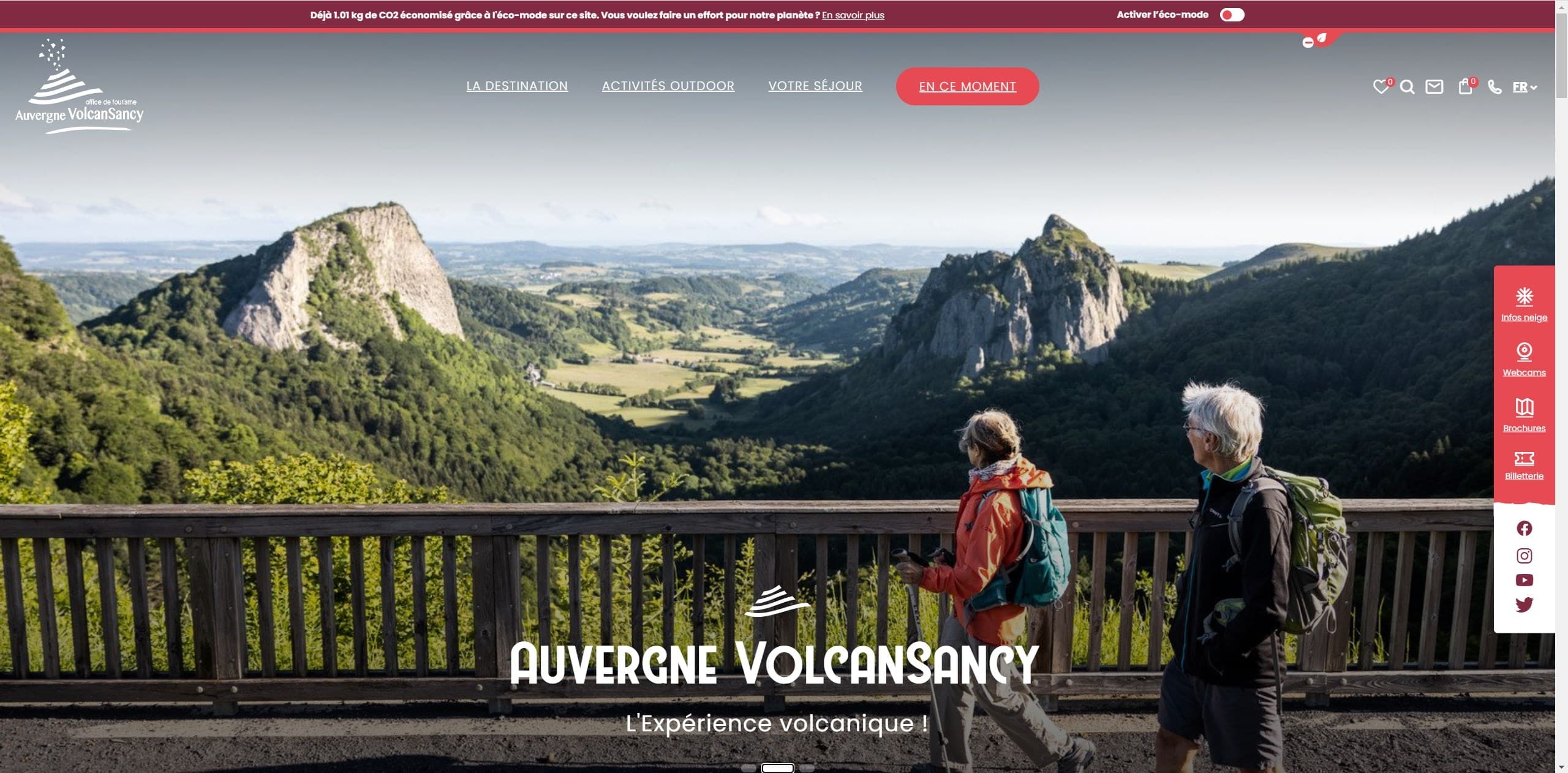 Homepage du site de VolcanSancy
